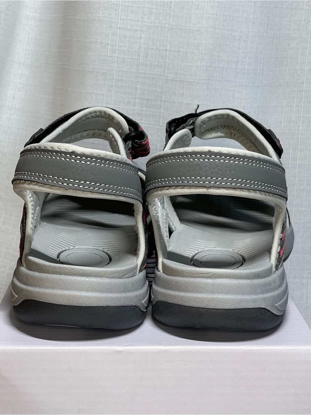 Dream Pairs Sport Hiking Sandals Women’s 8 Gray Coral Closed Toe LIKE NEW - Picture 5 of 7